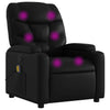 Stella Homewares Massage Recliner Chair Black Faux Leather