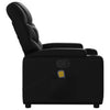 Stella Homewares Massage Recliner Chair Black Faux Leather