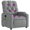 Stella Homewares Massage Recliner Chair Light Grey Fabric