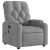 Stella Homewares Massage Recliner Chair Light Grey Fabric