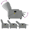 Stella Homewares Massage Recliner Chair Light Grey Fabric