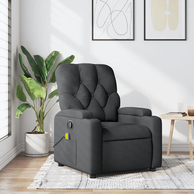 Stella Homewares Massage Recliner Chair Dark Grey Fabric
