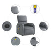 Stella Homewares Massage Recliner Chair Grey Faux Leather