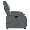 Stella Homewares Massage Recliner Chair Grey Faux Leather