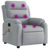Stella Homewares Massage Recliner Chair Light Grey Fabric