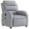 Stella Homewares Massage Recliner Chair Light Grey Fabric