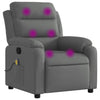 Stella Homewares Massage Recliner Chair Dark Grey Fabric