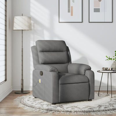 Stella Homewares Massage Recliner Chair Dark Grey Fabric