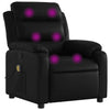 Stella Homewares Massage Recliner Chair Black Faux Leather