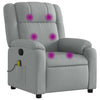 Stella Homewares Massage Recliner Chair Light Grey Fabric