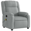 Stella Homewares Massage Recliner Chair Light Grey Fabric
