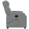 Stella Homewares Massage Recliner Chair Light Grey Fabric
