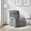 Stella Homewares Massage Recliner Chair Light Grey Fabric
