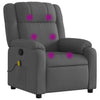 Stella Homewares Massage Recliner Chair Dark Grey Fabric