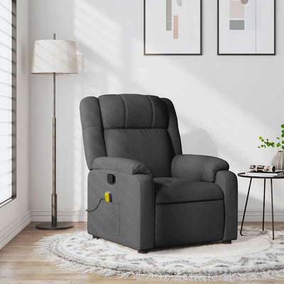 Stella Homewares Massage Recliner Chair Dark Grey Fabric