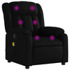 Stella Homewares Massage Recliner Chair Black Faux Leather