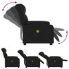 Stella Homewares Massage Recliner Chair Black Faux Leather