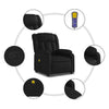 Stella Homewares Massage Recliner Chair Black Faux Leather