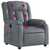 Stella Homewares Massage Recliner Chair Grey Faux Leather