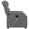 Stella Homewares Massage Recliner Chair Grey Faux Leather