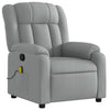 Stella Homewares Massage Recliner Chair Light Grey Fabric