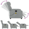Stella Homewares Massage Recliner Chair Light Grey Fabric