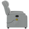 Stella Homewares Massage Recliner Chair Light Grey Fabric