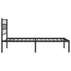 Stella Homewares Metal Bed Frame without Mattress with Headboard Black 107x203 cm King Single