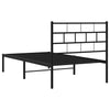 Stella Homewares Metal Bed Frame without Mattress with Headboard Black 107x203 cm King Single
