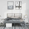 Stella Homewares Metal Bed Frame without Mattress with Headboard Black 150x200 cm