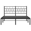 Stella Homewares Metal Bed Frame without Mattress with Headboard Black 150x200 cm