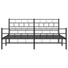 Stella Homewares Metal Bed Frame without Mattress with Footboard Black 183x203 cm King