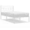 Stella Homewares Metal Bed Frame without Mattress with Headboard White 107x203 cm King Single