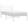 Stella Homewares Metal Bed Frame without Mattress with Headboard White 107x203 cm King Single