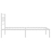 Stella Homewares Metal Bed Frame without Mattress with Headboard White 107x203 cm King Single