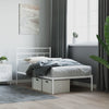 Stella Homewares Metal Bed Frame without Mattress with Headboard White 107x203 cm King Single