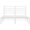 Stella Homewares Metal Bed Frame without Mattress with Headboard White 135x190 cm