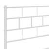 Stella Homewares Metal Bed Frame without Mattress with Headboard White 135x190 cm