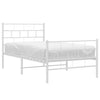 Stella Homewares Metal Bed Frame without Mattress with Footboard White 107x203 cm King Single
