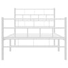 Stella Homewares Metal Bed Frame without Mattress with Footboard White 107x203 cm King Single