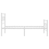 Stella Homewares Metal Bed Frame without Mattress with Footboard White 107x203 cm King Single