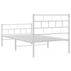 Stella Homewares Metal Bed Frame without Mattress with Footboard White 107x203 cm King Single