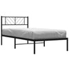Stella Homewares Metal Bed Frame without Mattress with Headboard Black 107x203 cm King Single