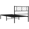 Stella Homewares Metal Bed Frame without Mattress with Headboard Black 107x203 cm King Single