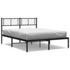 Stella Homewares Metal Bed Frame without Mattress with Headboard Black 150x200 cm