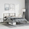 Stella Homewares Metal Bed Frame without Mattress with Headboard Black 150x200 cm