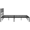 Stella Homewares Metal Bed Frame without Mattress with Headboard Black 150x200 cm