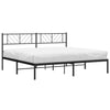Stella Homewares Metal Bed Frame without Mattress with Headboard Black 183x203 cm King
