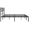 Stella Homewares Metal Bed Frame without Mattress with Headboard Black 183x203 cm King