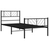 Stella Homewares Metal Bed Frame without Mattress with Footboard Black 107x203 cm King Single